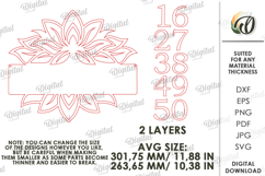 Personalized House Sign Laser Cut. House Number Plaque SVG Product Image 2