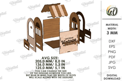 Tabletop Trash Bin Laser Cut. Garbage Box SVG Product Image 2