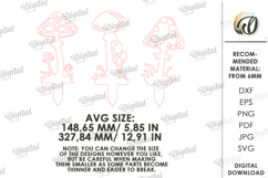 Garden Stakes Laser Cut. Garden Decor. Mushrooms SVG Product Image 2