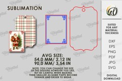 Vintage Christmas Gift Tag Laser Cut. Christmas SVG Product Image 2