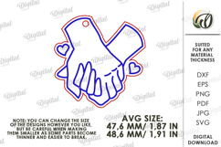 Valentine&#039;s Day Keychain Laser Cut. Valentine Keychain SVG Product Image 2