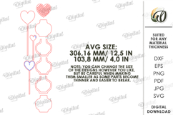 Valentine's Day Heart Decoration Laser Cut. Stand Decor SVG Product Image 2