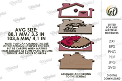 Valentine&#039;s Day Gift Ornament Laser Cut. Valentine Gift SVG Product Image 2