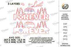 3D Camping Decor Laser Cut. Wall Decor. Forever Lost SVG Product Image 2