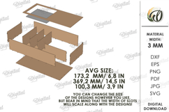 3D Men's accessories box Laser cut. Gift Box SVG Product Image 2