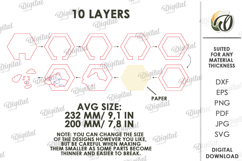 3D Kids Night Lamp Laser Cut. Night Light. Bear SVG Product Image 2