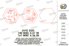 Plant hexagons Wall Decor Laser Cut. Wall decor SVG Product Image 2