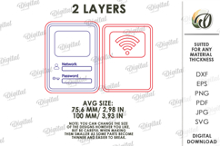 3D Wi-Fi Password Sign Laser Cut. Wall Hanger SVG Product Image 2
