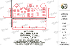 House Candle Holder Laser Cut. Home decor SVG Product Image 2