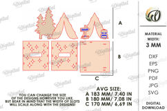 Camping Tent Night Light Laser Cut. Tea Light Holder SVG Product Image 3