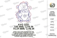 Cute Christmas Ornaments Laser Cut. Christmas Tree Decor SVG Product Image 3