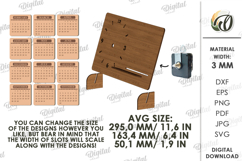 Table Clock Laser Cut. Stand Decor SVG Product Image 2