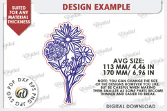 Wooden Bouquet Laser Cut. Spring Flowers. Mother's Day SVG Product Image 2