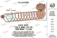 3D Candy holder vase Laser Cut. Mother's day gift SVG Product Image 2