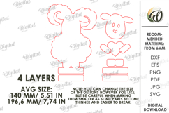 Farm Animal Stand Laser Cut. Stand Decor. Ram SVG Product Image 2