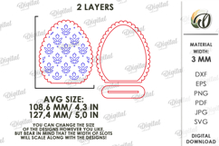 3D Easter Egg Stand Laser Cut. Easter Stand Decor SVG Product Image 2