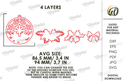 Christmas Layered Ornament Lasercut.Christmas Tree Decor SVG Product Image 2