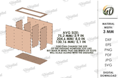 3D Cutlery Organizer Laser Cut. Kitchen Organizer SVG Product Image 2
