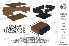 Playing Card Box Laser Cut. Playing Card Organizer SVG Product Image 2