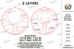 Baby Name Sign With Birth Stats Laser Cut. Nursery Decor SVG Product Image 2