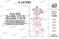 Christmas Tree Ornaments Laser Cut. Christmas Tree Decor SVG Product Image 3