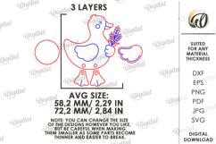 Farm Animal Magnet Laser Cut. Fridge Magnet. Duck SVG Product Image 2