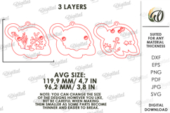 3D Summer Ornament Laser Cut. Wall Hanger SVG Product Image 2