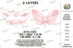 3D Butterfly Laser Cut. Door Knob Hanger SVG Product Image 2