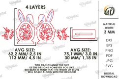 3D Easter Stand Decoration Laser Cut. Easter Bunny SVG Product Image 2