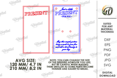 3D Gift Flower Holder Laser Cut. Bouquet Holder Card SVG Product Image 2