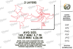 Halloween Skeleton Door Corner Lasercut. Halloween Decor SVG Product Image 2