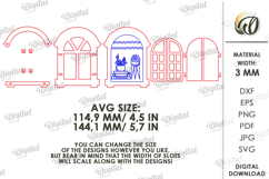 3D Wooden Window Ornament Lasercut. Home decor SVG Product Image 2