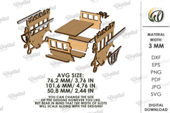 3D Wooden Carriage Bundle Laser Cut. Horse vehicles SVG Product Image 9