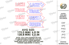3D Camping Arrow Sign Laser Cut. Directional Sign SVG Product Image 2