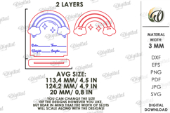 Personalized Baby Name Sign Laser Cut. Baby Birth Stats SVG Product Image 2