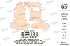 Baby Birth Stats Stand Laser Cut. Nursery Stand Decor SVG Product Image 2