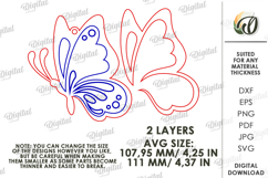 3D Butterfly Laser Cut. Hanging Nursery Decor SVG Product Image 2