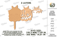 Halloween garden stake laser Cut. Halloween Decor SVG Product Image 2