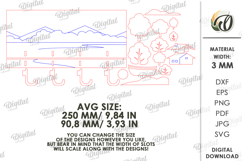 Layered Wooden Hanger Laser Cut. Wall Key Rack SVG Product Image 2
