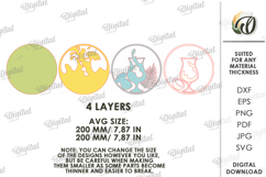 3D Drink Wall Decor Laser Cut. Round Sign. Kitchen Decor SVG Product Image 2