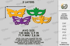 Mardi Gras Banner Laser Cut. Mardi Gras Wall Decor SVG Product Image 2
