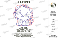 Yarn Lacing Toy Laser Cut. Yarn Decoration. Lion SVG Product Image 2