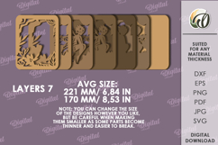 Multilayered Wooden Decor Lasercut. Home decor SVG Product Image 2