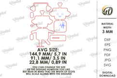 Valentine’s Day Figurine Laser Cut. Stand Decor SVG Product Image 2