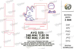 Cute Baby Photo Frame Laser Cut. Kids Dog Frame Svg Product Image 3