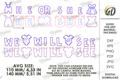 Gender Party Banner Laser cut. Wall decor SVG Product Image 2