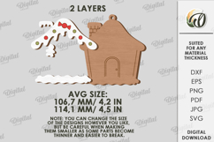 Personalized Family Ornament Laser Cut. Christmas Decor SVG Product Image 2