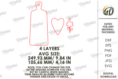 Rustic Cutting Board Laser Cut. Kitchen Chopping Board SVG Product Image 2