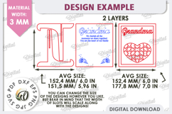 Grandparents Puzzle Frame Laser Cut. 3D Family Frames SVG Product Image 2