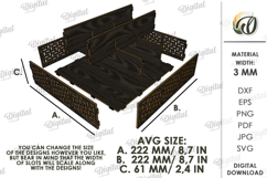 3D Tea Holder Laser cut. Tea Bag Organizer. Storage Box SVG Product Image 2